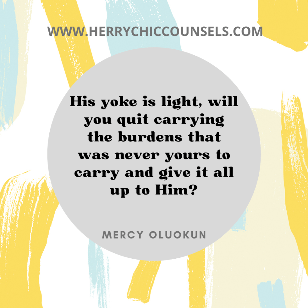 Burdened? Choose Christ